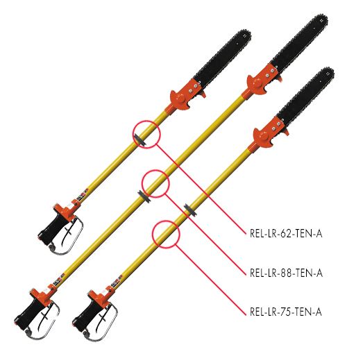 Polesaw, hydraulic, LP, foam filled, 330mm bar, 1900mm OAL, couplers